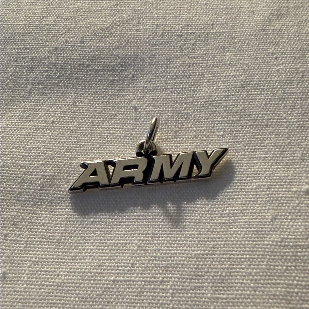 James Avery Retired ARMY charm in sterling silver.